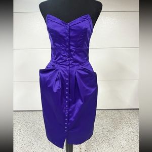 Sexy Corset Style Tara Jarmon Violet Dress- Brand New